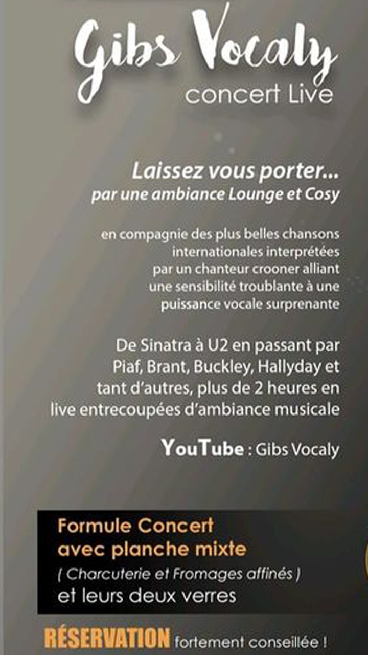 Le VB organise son premier concert, le jeudi 9 juin à 20h00. 25 euros d'entrée avec une planche mixte et deux verres. Réservez vite, places limitées.