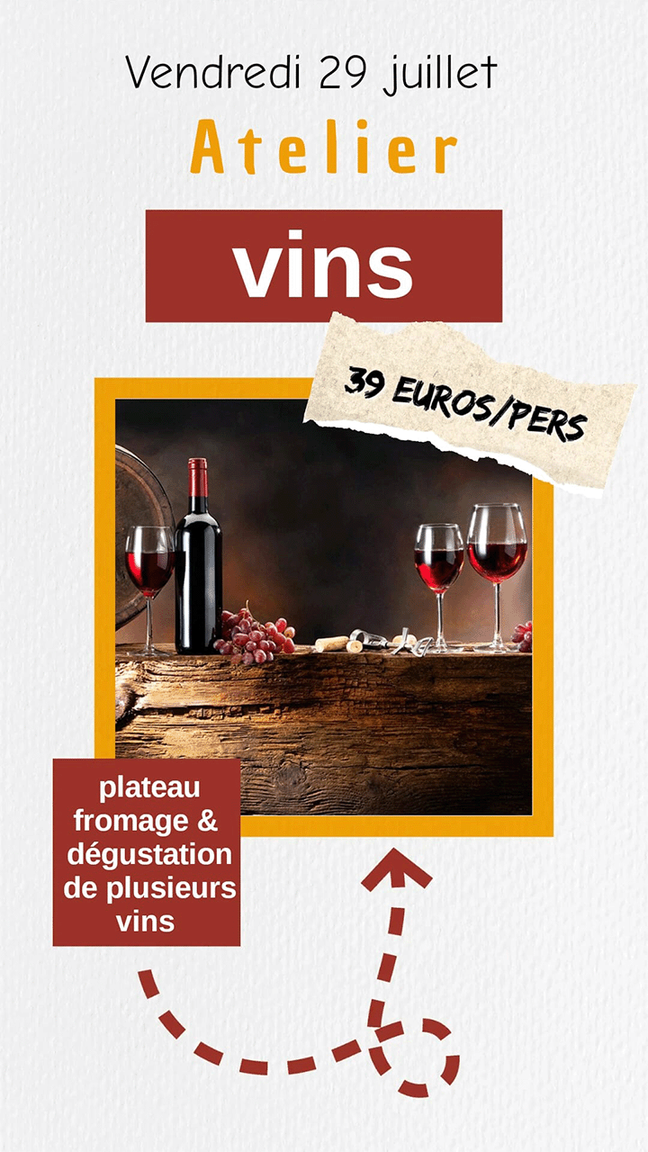 Le premier atelier vins du VB. A ne pas manquer. Inscrivez-vous car les places sont limitées.