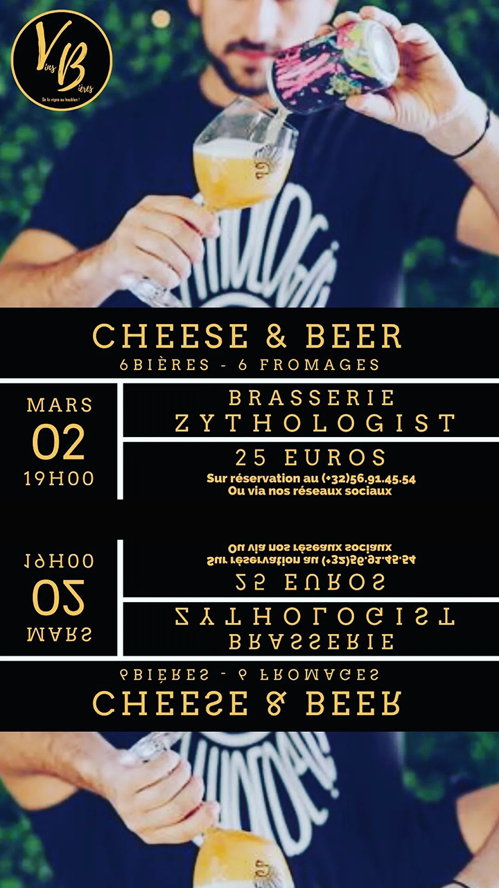 Le jeudi 2 mars, deuxième « Cheese and beer ».  Fin 2020, Nicolas et Bruno ont ouvert une brasserie artisanale à Gouy-Lez-Piéton. Après des centaines de recettes testées, des dizaines de festivals et 4 ans d'études, ils ont exploré la Belgique de la bière puis et partis à la découverte des bières étrangères. Il en ressort un étonnant savoir-faire belge inspiré de saveurs étrangères. Formule à 25€ : dégustation de 6 bières accompagnées de 6 fromages en association. Sur réservation uniquement !