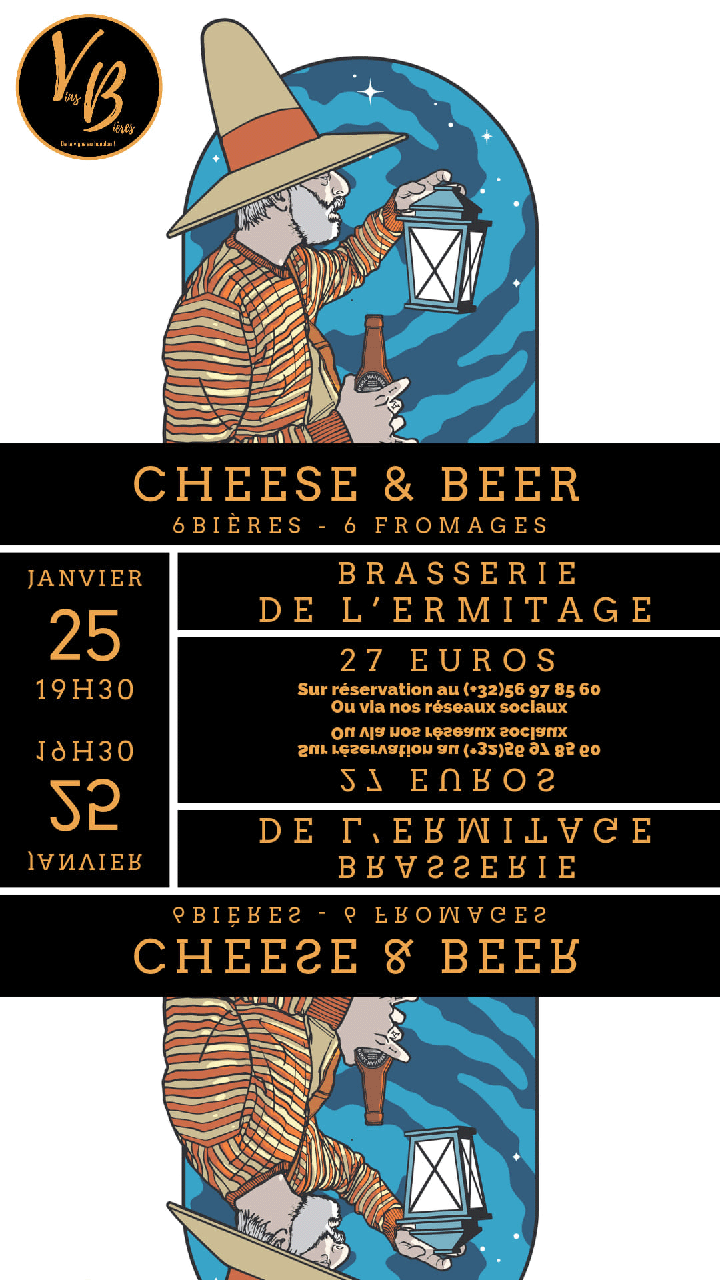 Le 25 janvier, CHEESE & BEER avec la brasserie de l'Ermitage.
Sur réservation uniquement.