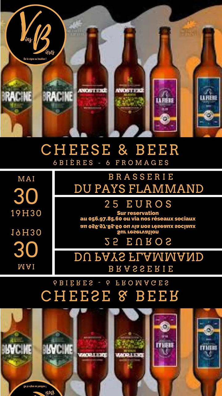 Cheese & Beer avec la brasserie du Pays Flamand le 30 mai 2024